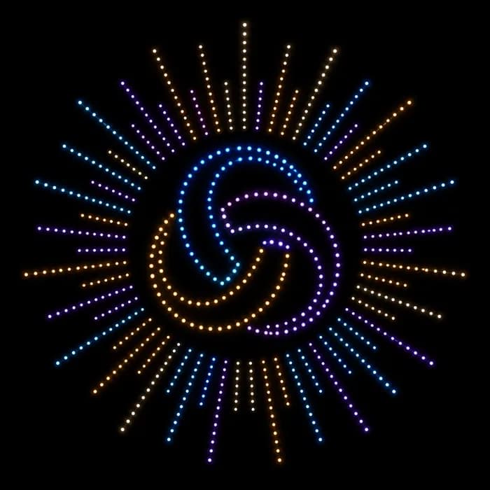 Logo With Rays drone show figure