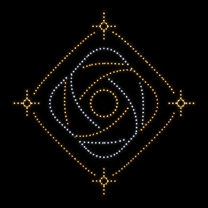 Luxury Logo Reveal drone show figure