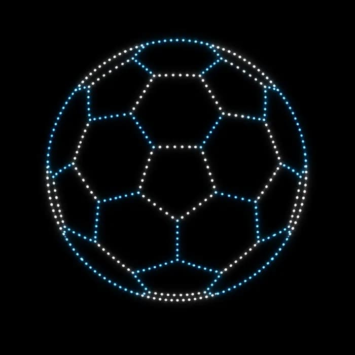 Classic Soccer Ball football drone show formation, 400 drones, best for middle