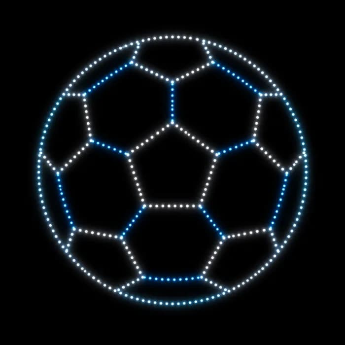Football Ball football drone show formation, 350 drones, best for middle