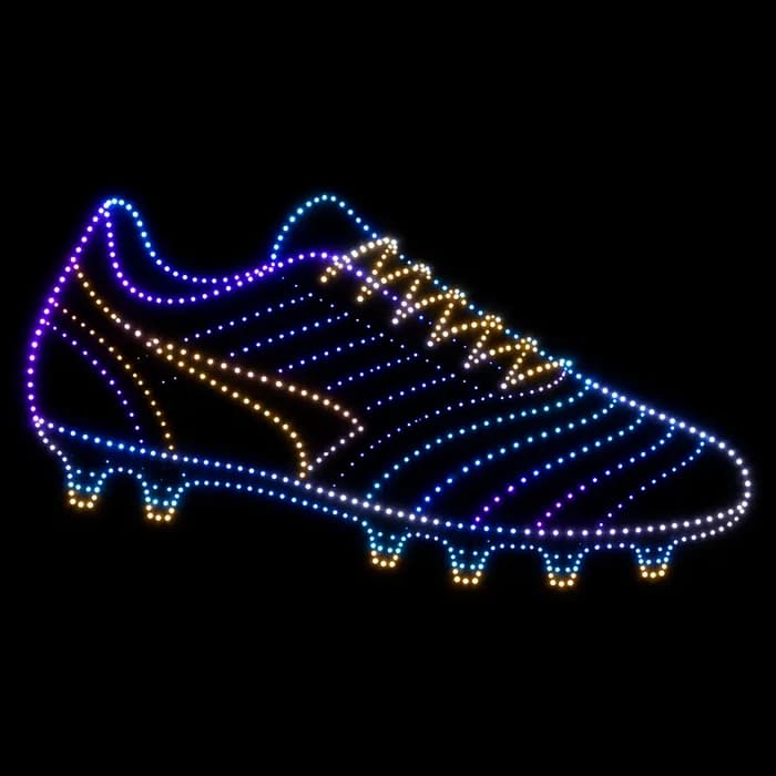 Football Boot football drone show formation, 550 drones, best for middle