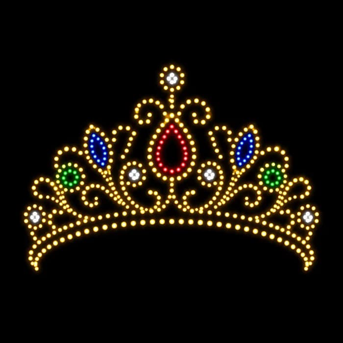 Bridal tiara wedding drone show figure made from glowing dots